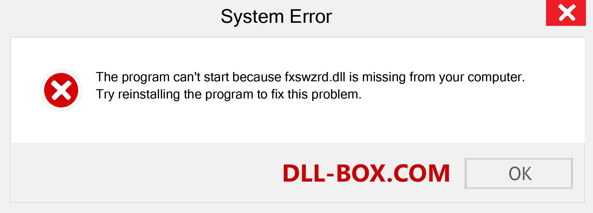  fxswzrd.dll file is missing?. Download for Windows 7, 8, 10 - Fix  fxswzrd dll Missing Error on Windows, photos, images